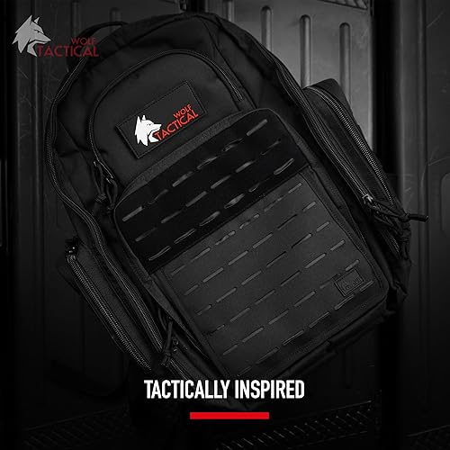 Miniatura 3 de WOLF TACTICAL Bolsa de pañales de inspiración militar - Mochila para pañales para papá con cambiador, bolsa de pañales para hombre para papá