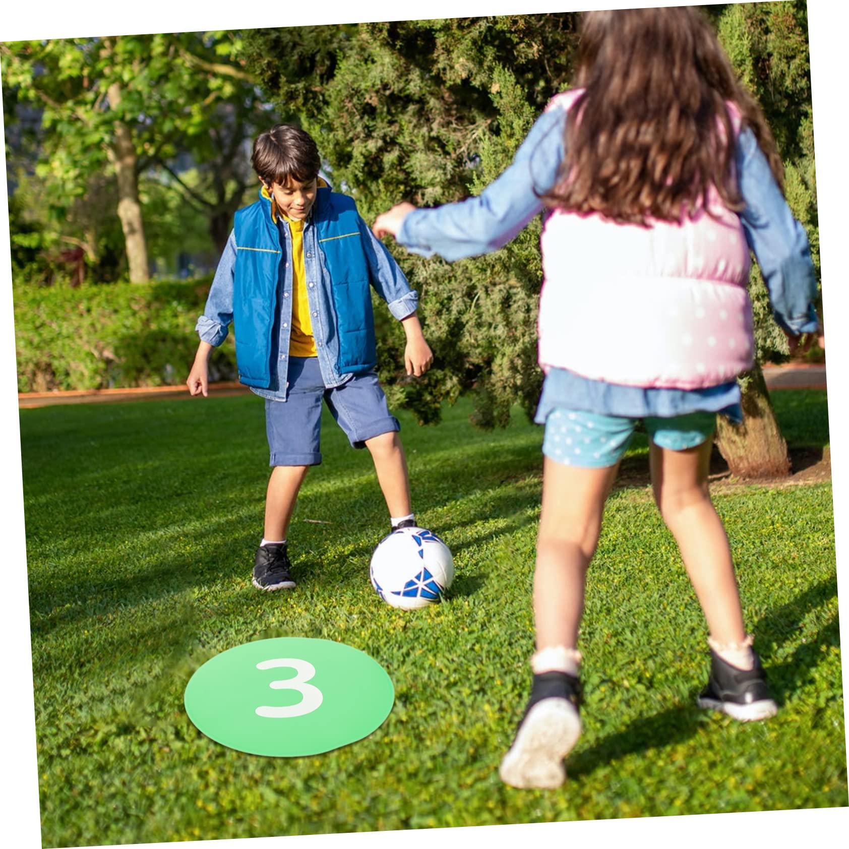 ibasenice 10pezzi Dischi Segnali Allenamento Calcio Numerati Antiscivolo per Agilità e Esercizi Multisport Resistente