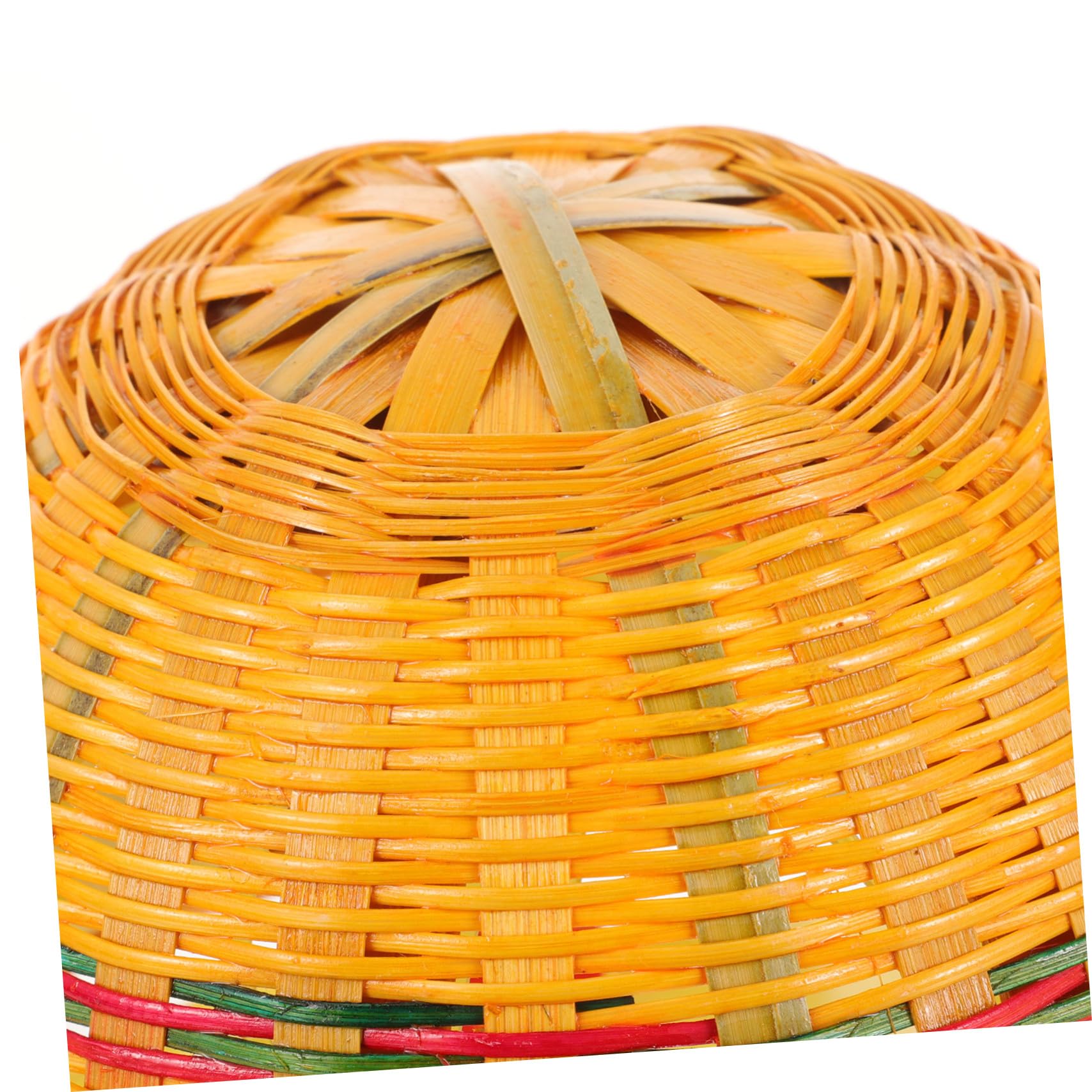 Beaupretty Schutzhelm mit Sonnenschutz Atmungsaktiver für Sommer aus Bambusgewebe Handgewebt Sicherheitshelm Luftdurchlässig und Sicher Zufällige Farbe für Baustellen