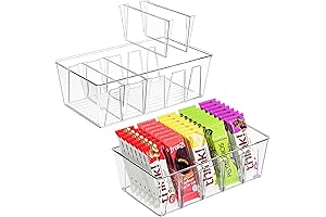 Puricon Pantry Organization and Storage Bins for Snacks Packets Spices