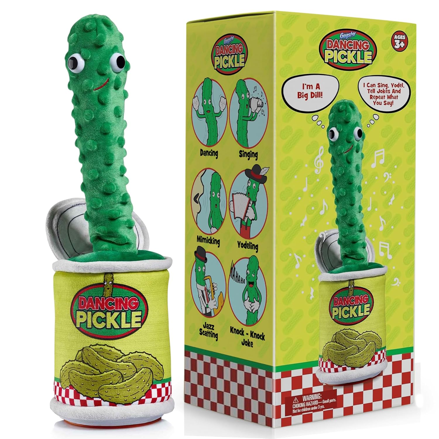 Dancing Pickle - Sings, Repeats, Tells Jokes