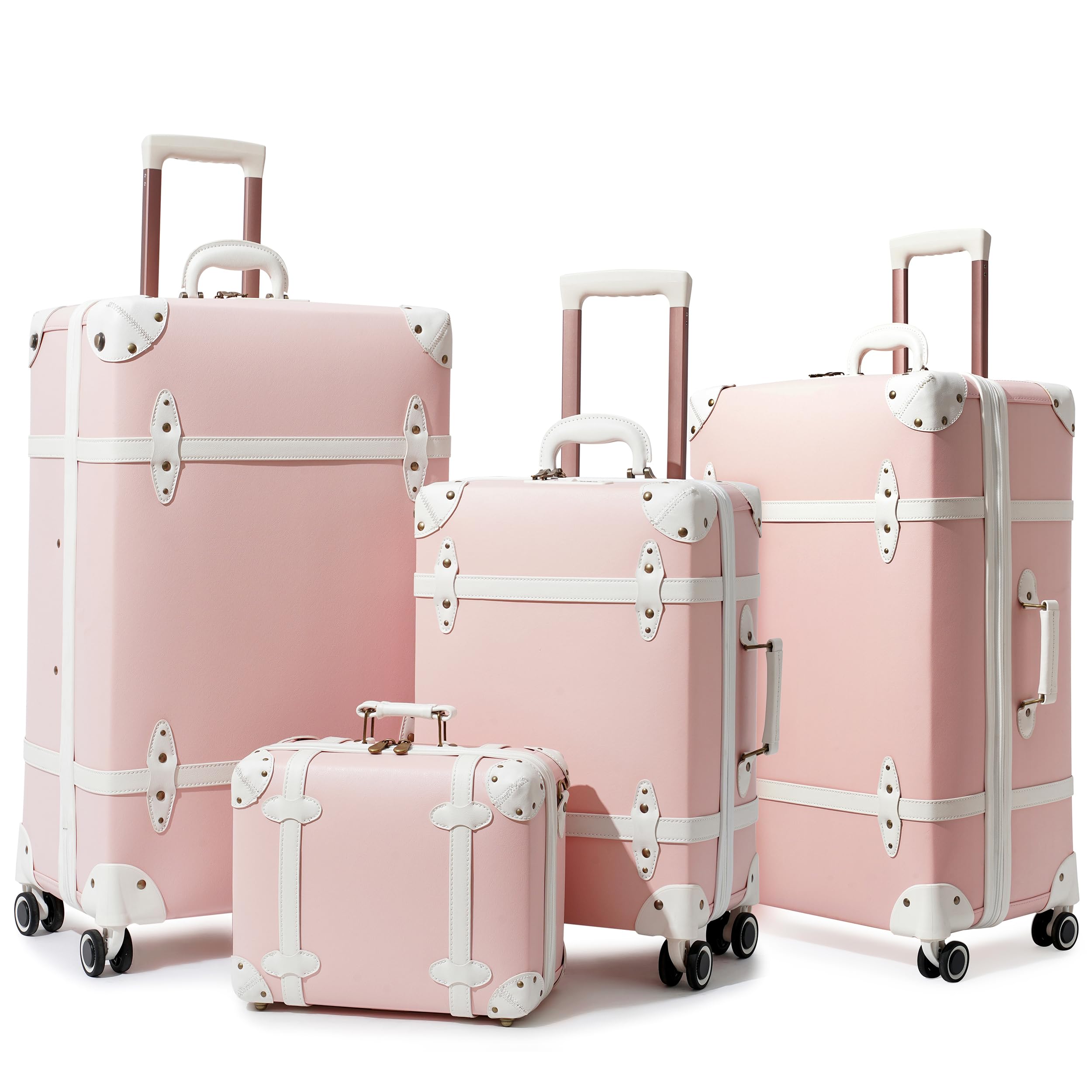 NZBZ Vintage Luggage Sets for Women Men, Retro Suitcase Set, Vintage Carry On Luggage, Cute