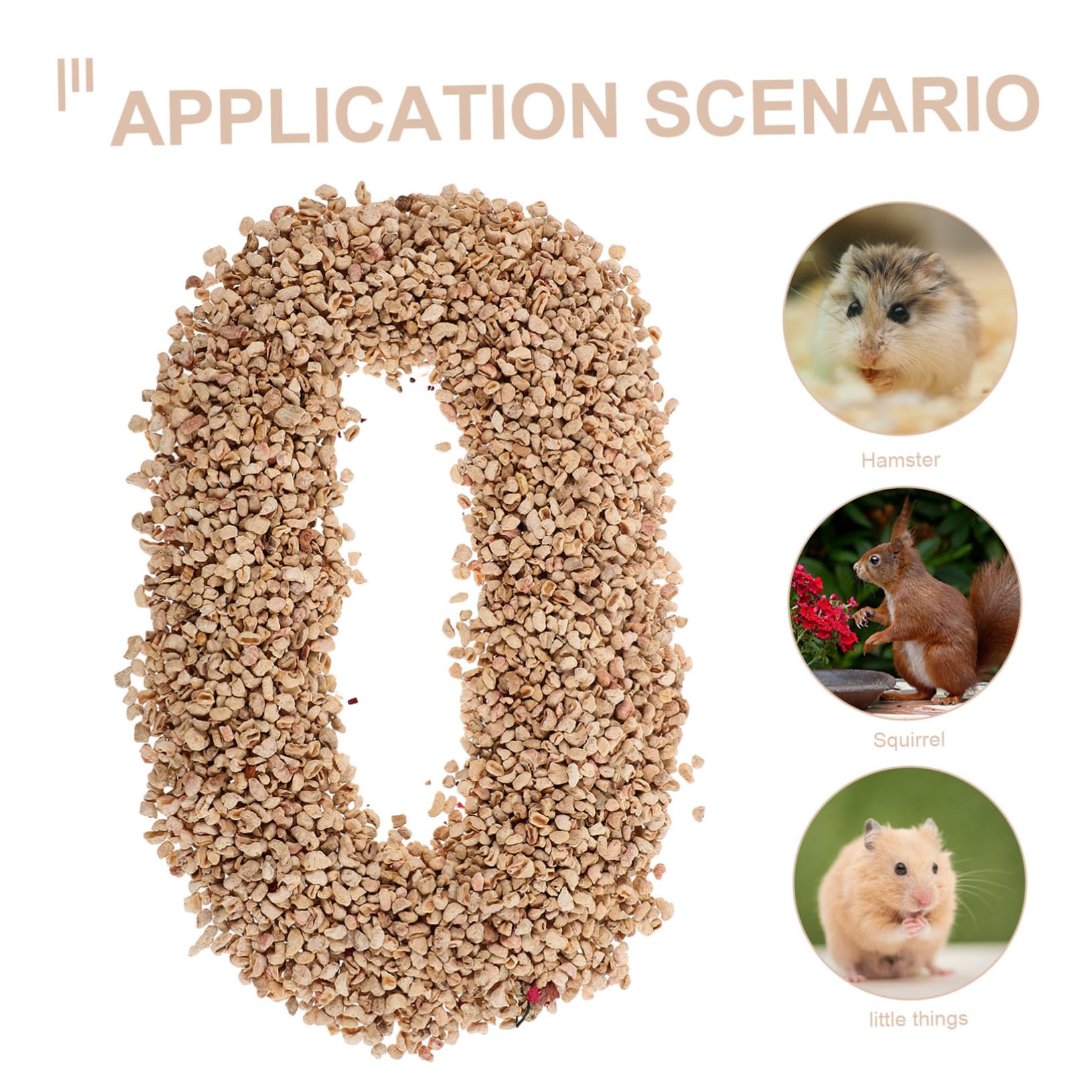 BESPORTBLE 1000g Lettiera di Mais Naturale Pannocchie di Mais per Piccoli Animali Materiale per Lettiera per Criceti e Conigli Decorazione per Habitat da Interno Facile da Pulire