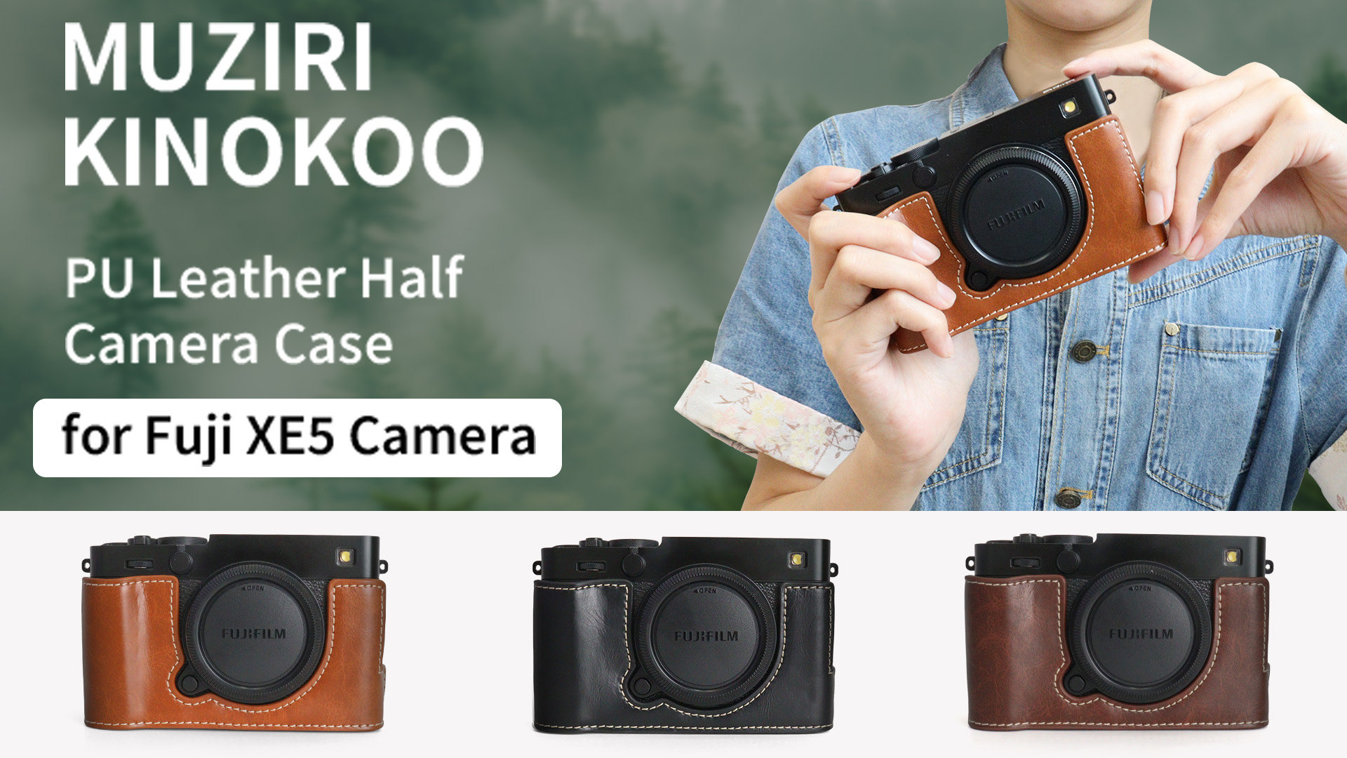 Amazon | kinokoo X-E5ケース、Fuji XE5/X-E5 デジタルカメラ用 PU