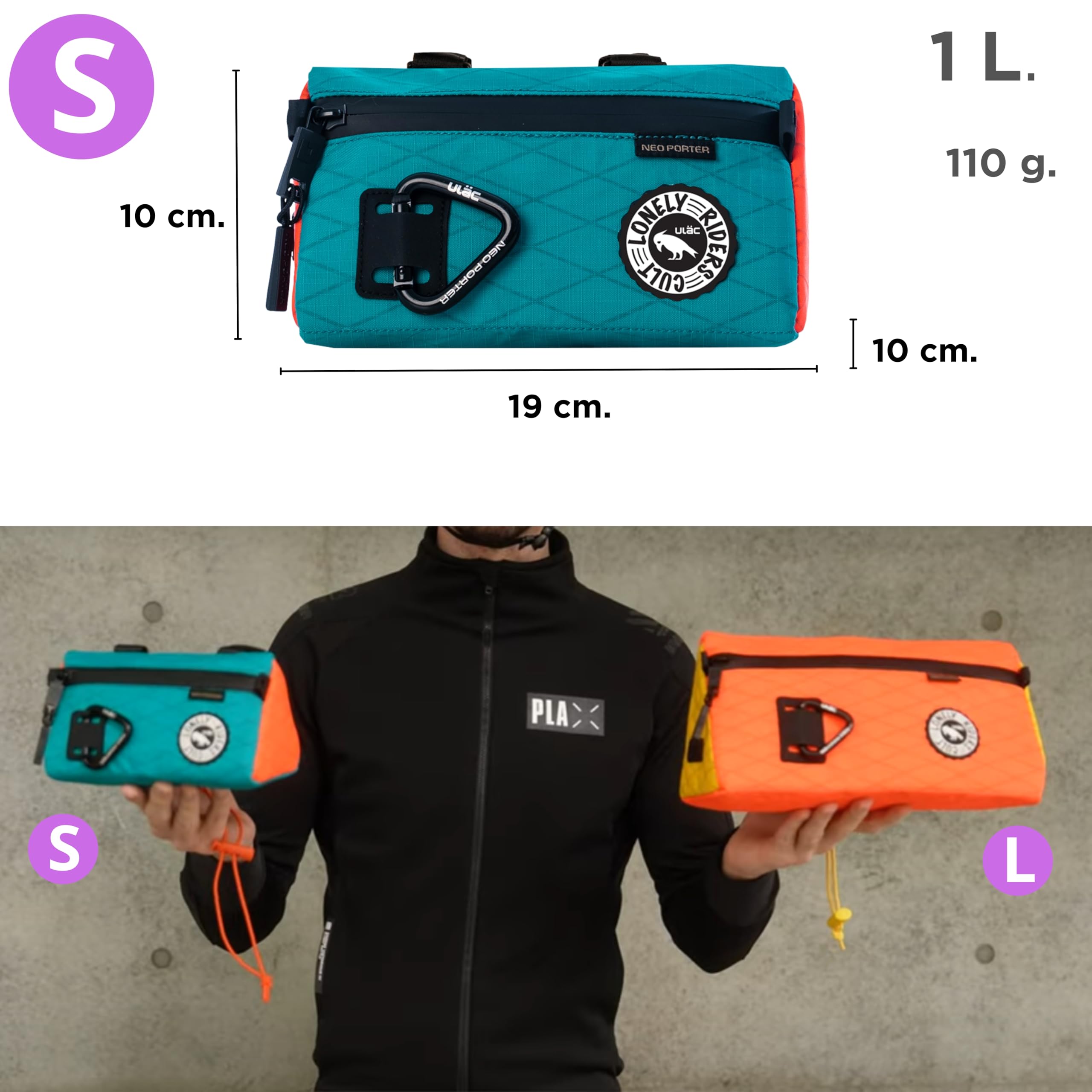 ULAC COURSIER APEX Handlebar Bag (Teal, 1.0L)