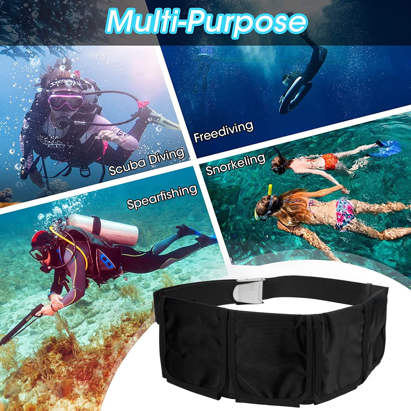 Tauchgewichtsgürtel Verstellbar - Für Schnorcheln & Tauchen