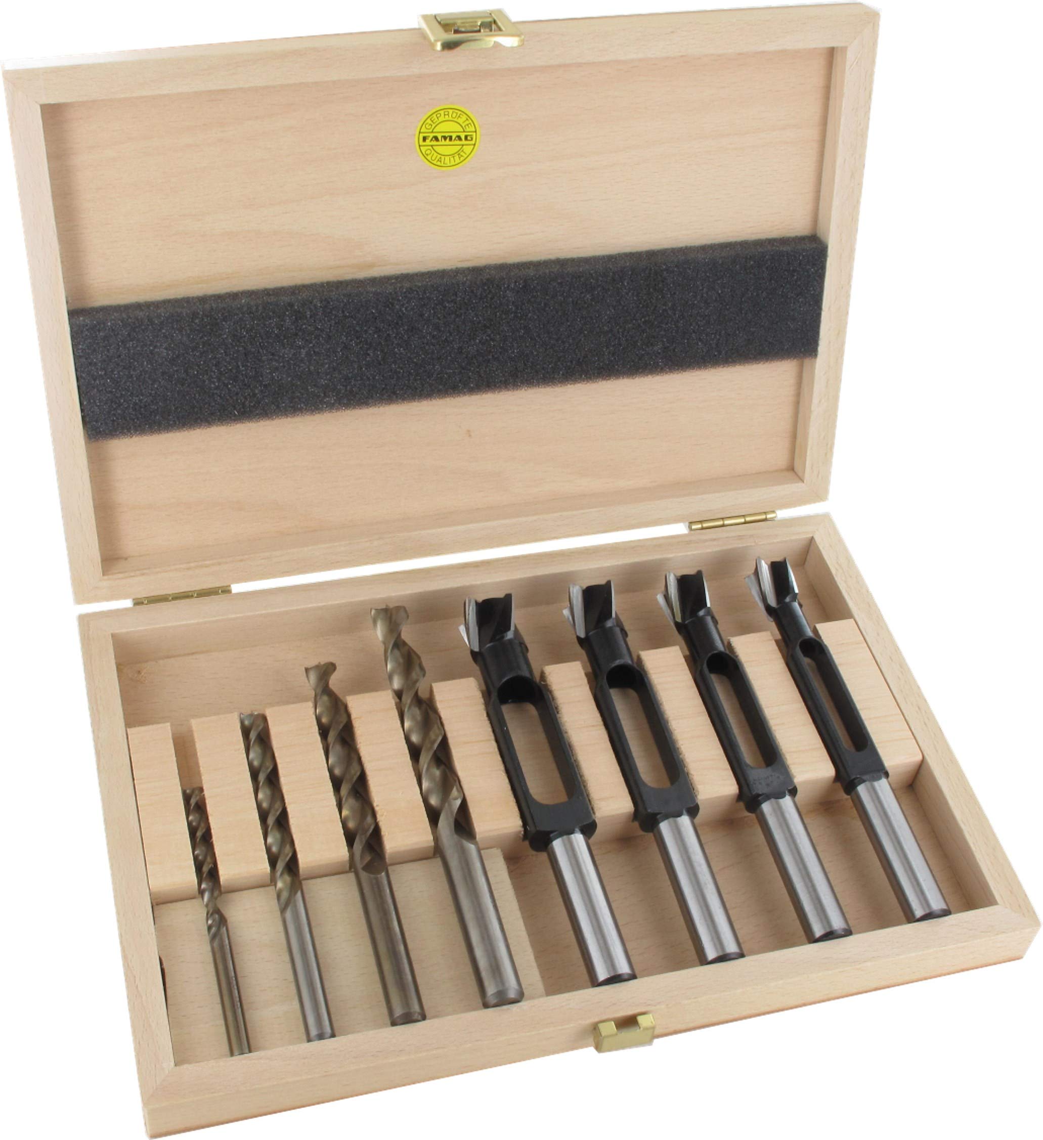Famag 1629.308 33930 – Juego de brocas en espiral para madera (, 8 piezas)