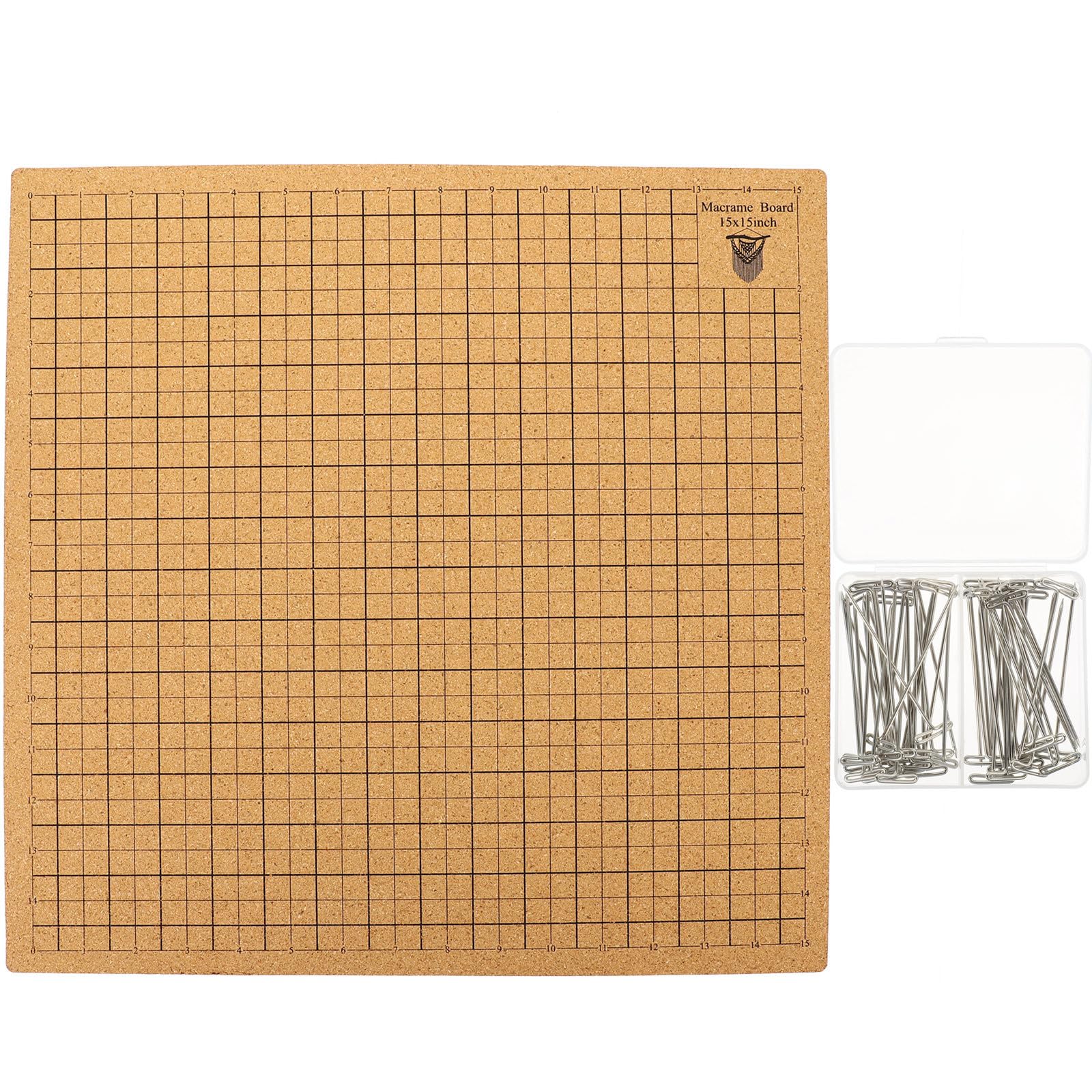 1juego Tablero de Macramé de Corcho para Proyectos de Pulseras con Alfileres T de Acero Inoxidable Tablero Ligero y Portátil para Anudado y Trenzado de Joyas