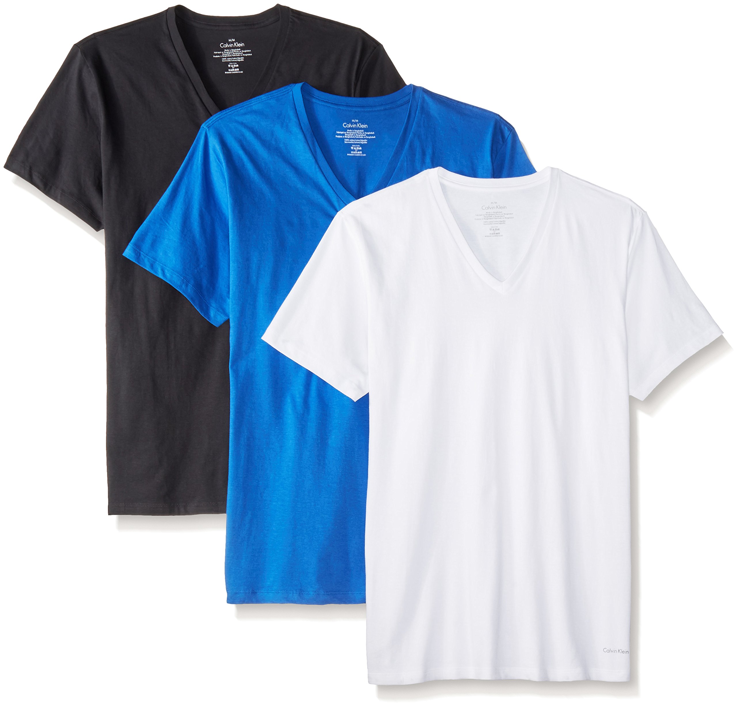Calvin Klein Mens Cotton Multipack V Neck T-Shirts