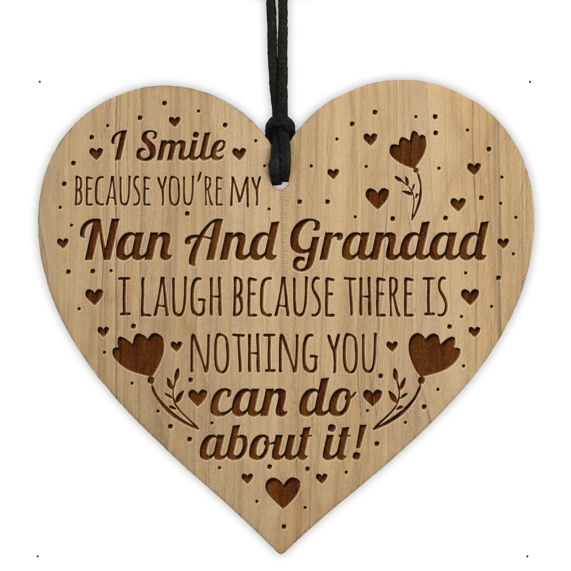 Red Ocean Nan And Grandad Gifts Hanging Wall Plaque Grandad Nan Birthday Christmas Gift Home Sign