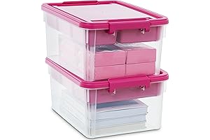Essential Citylife 17 QT Plastic Storage Boxes with Removable Trays (2-Pack)