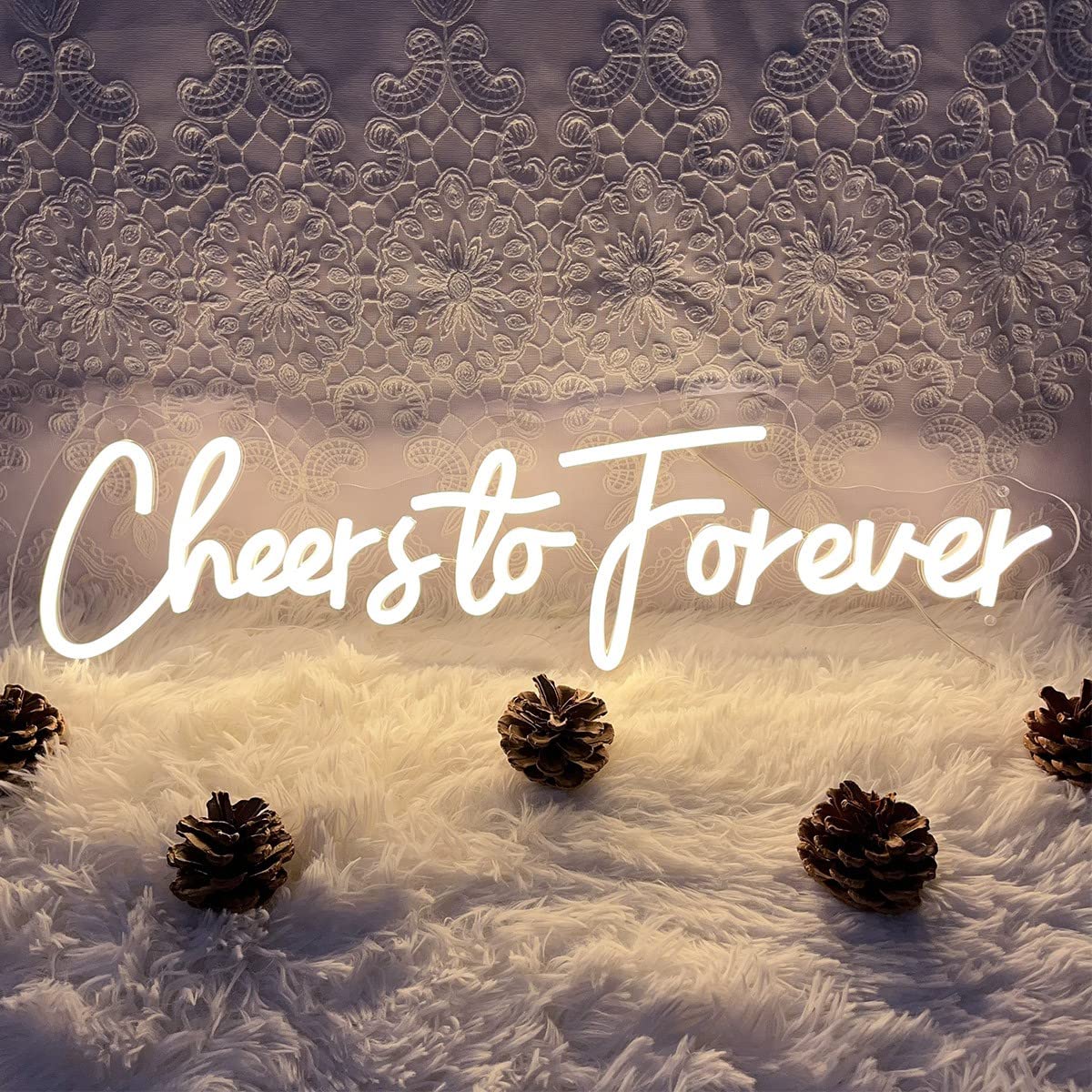 Amazon.co.jp: Cheers to Forever ネオンサイン - 壁の装飾用カスタム