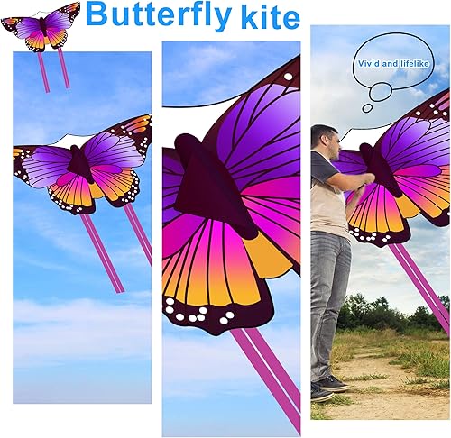 Vista 16 de Large Kites for Adults Kites for Kids Ages 4-8， 8-12 Beach Park Outdoor Game Activities, Gifts for Easter and Festival
