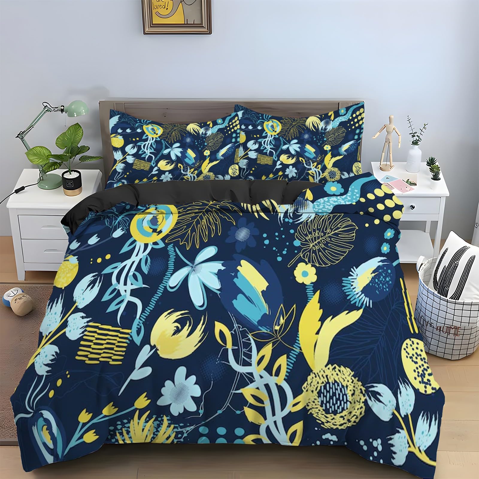 Linge de Lit en Microfibre Douce avec Fermeture Éclair Pratique pour Couette 240 x 260 cm
