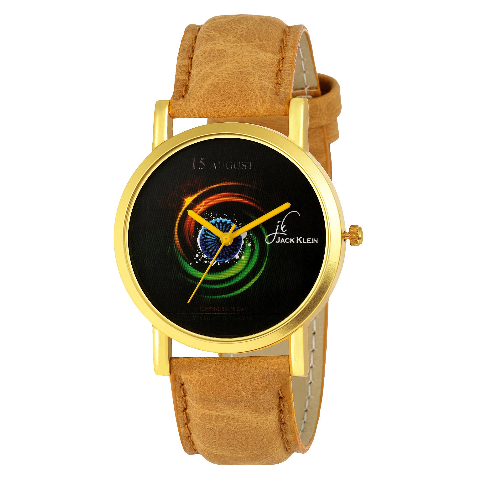 Jack Klein Independence Day Edition Golden Wrist Watch (B07F1P439H) Amazon Price History, Amazon Price Tracker