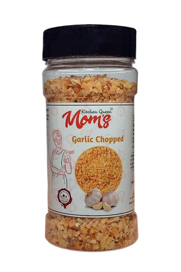 MOM'S Garlic Flakes 200g Dehydrated Garlic Granules Jar Roasted Garlic Crushed Garlic