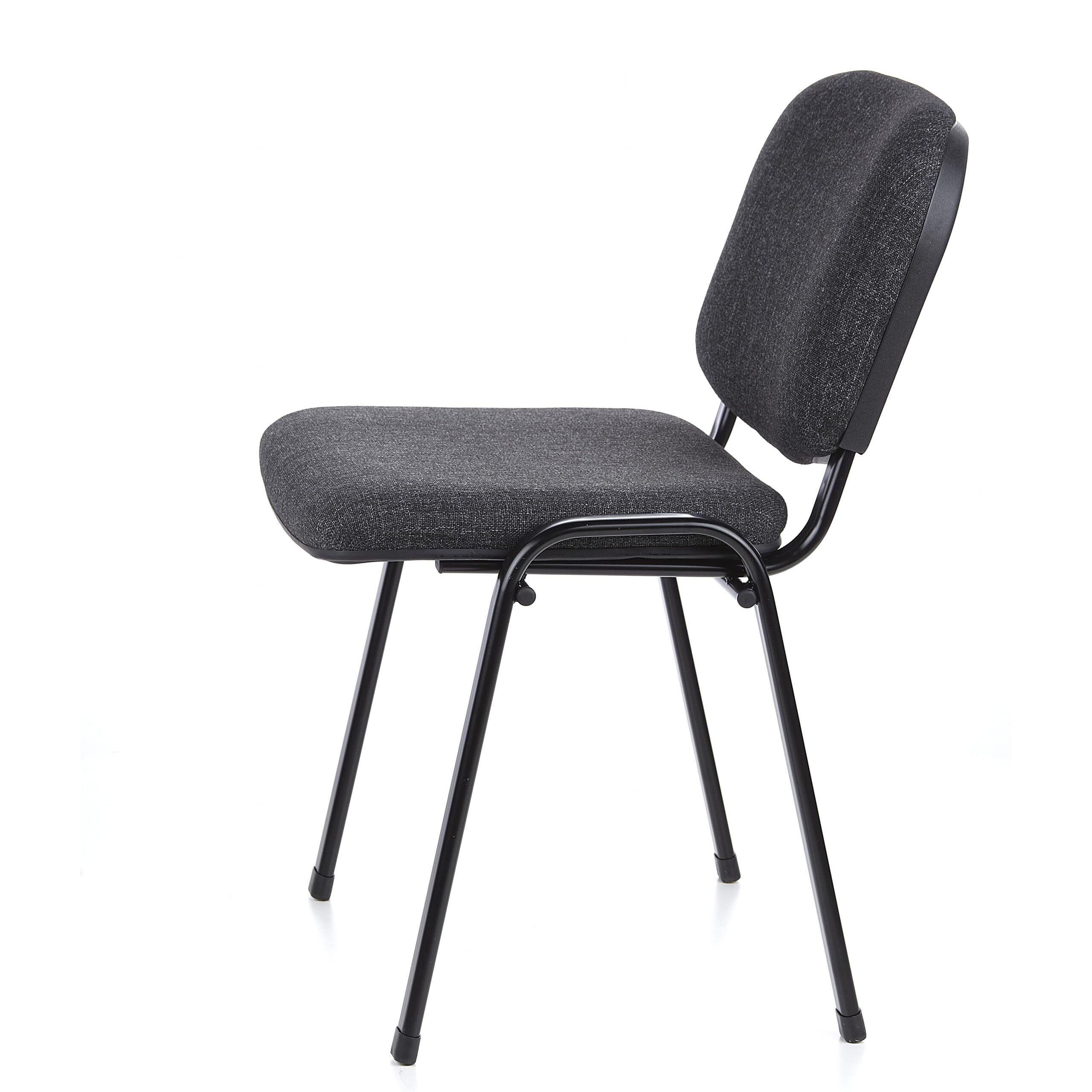 HJH Office 704520 Set di 4 Ospite XT 600 Tessuto, Conferenza imbottita, impilabile, Attesa, Poltrona, Antracite