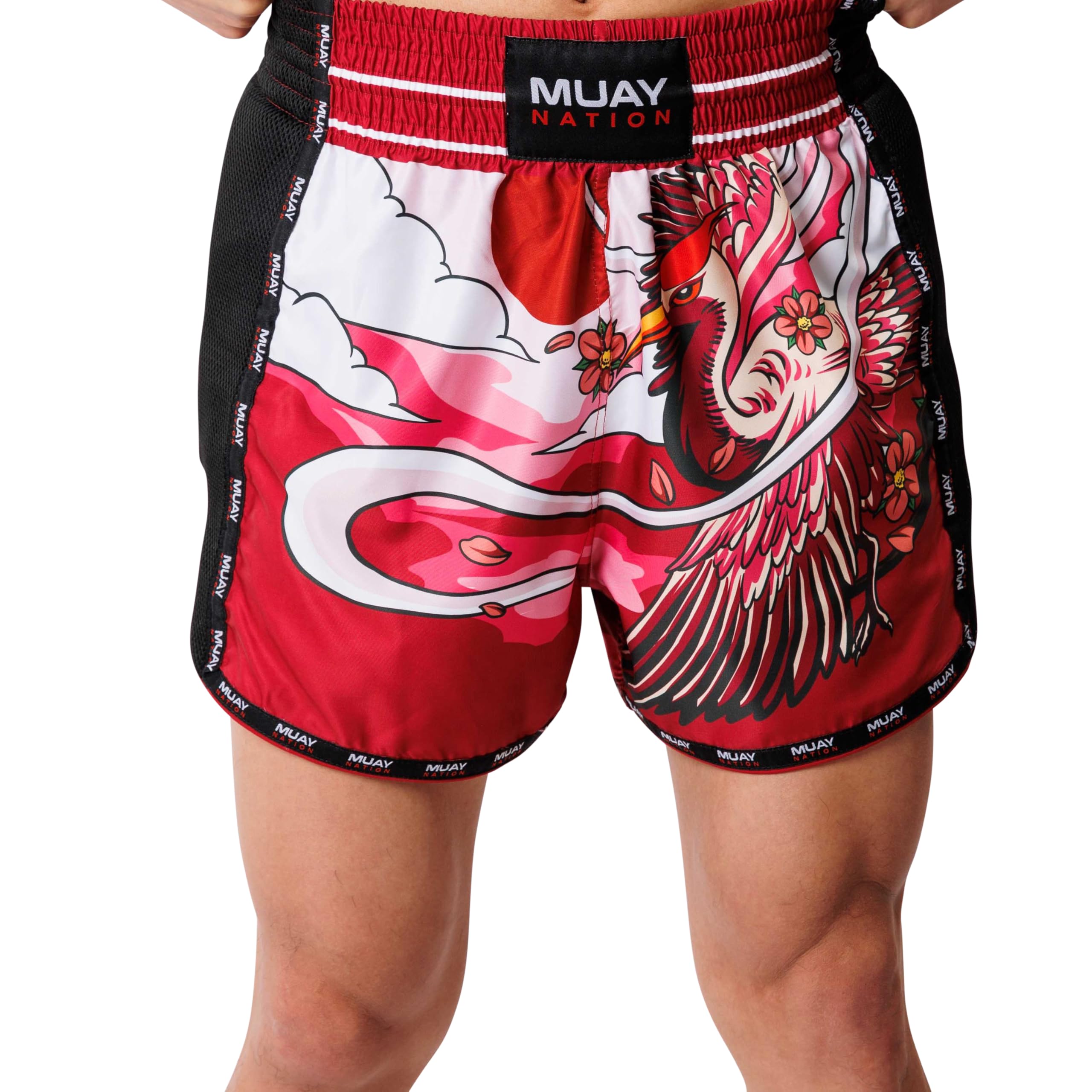Pantaloncini da Muay Thai per uomo e donna, taglio aderente, per MMA, boxe, kickboxing, abbigliamento per arti marziali