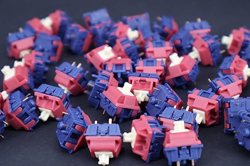 Miniatura 5 de GATERON Quinn Interruptores táctiles 59gf RGB 5 pines pre lubricados para teclado mecánico MX (35PCS)