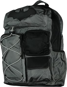 DC Comics Batman Backpack Bat Symbol Utility Tech Laptop School Bag 16