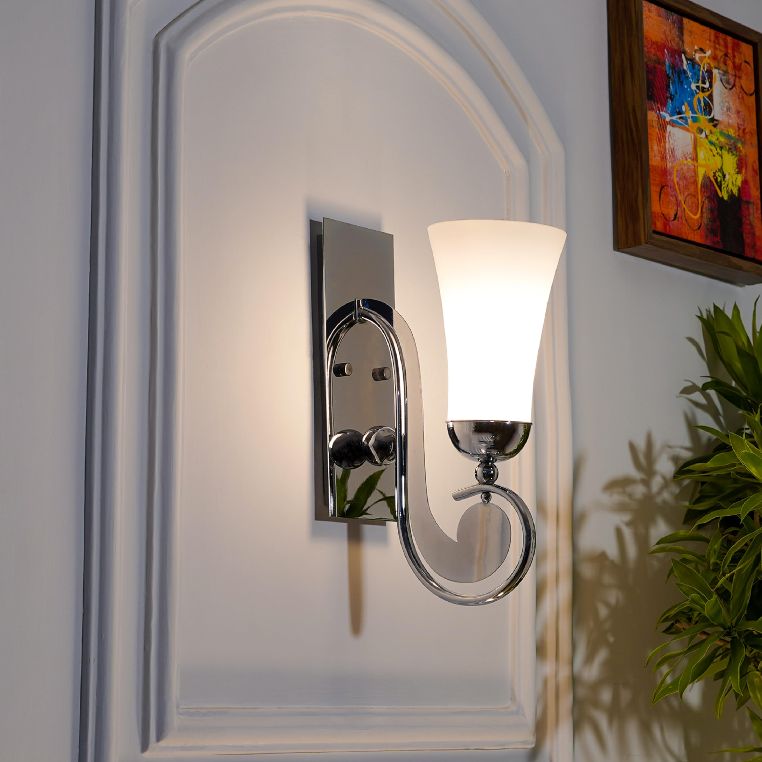 Catalina Brass and Glass Wall Light
