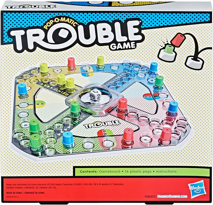 Hasbro Trouble Juego de Mesa 2-4 Jugadores 5+ años miniatura 3