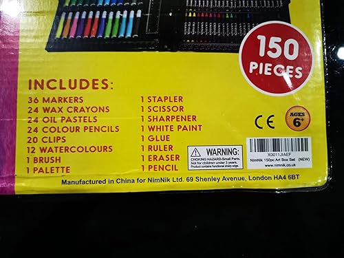 Miniatura 11 de Nimnyk Estuche de arte para niños de 9 a 12 años – 150 piezas de juegos de arte para niños | Suministros de arte para colorear para niñas y niños,
