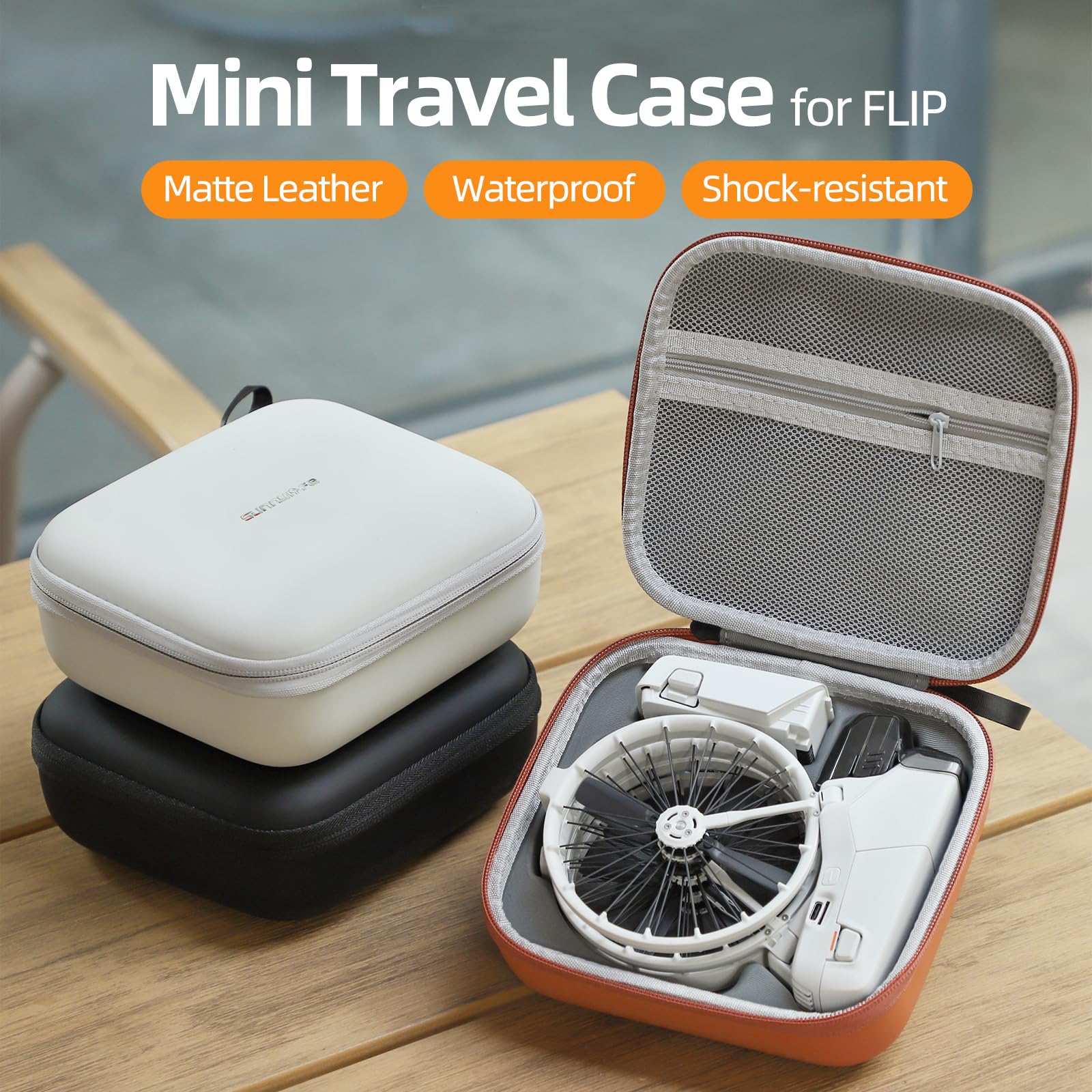 ZJRXM Case for DJI Flip Drone, Portable Travel Bag, Compact Storage Carry Bag for DJI Flip Accessories, gray, 19.2x17.6x7.9cm, Casual - Image 2