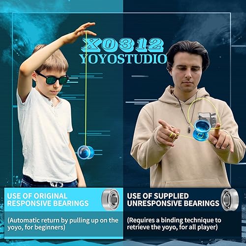 Miniatura 19 de YOYOSTUDIO X0312 Responsive Yoyo (negro) + Yoyo de plástico P1 (degradado azul púrpura)