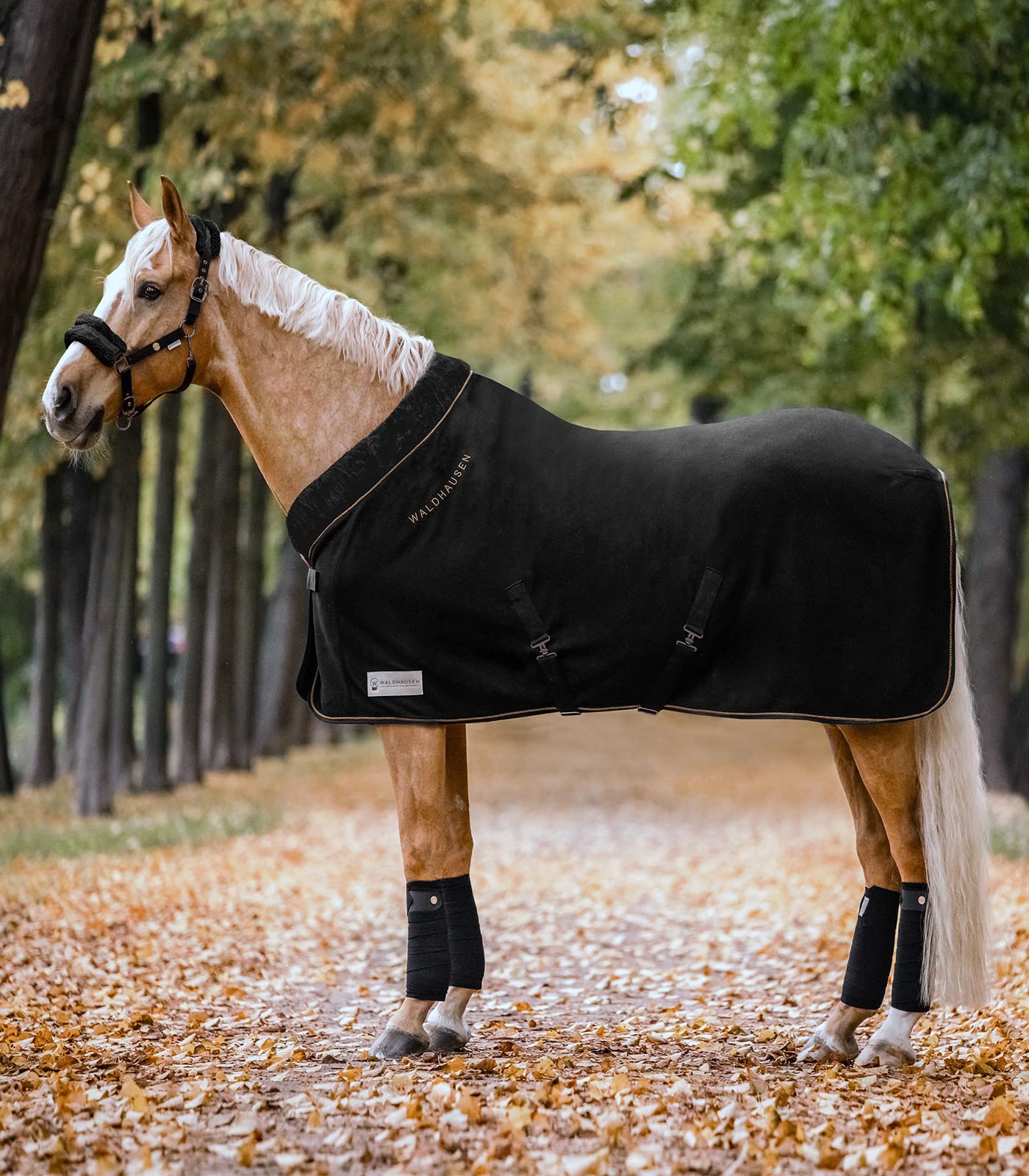 WALDHAUSEN Manta polar moderna rosa 135 cm, color negro