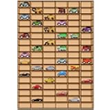 Menkxi 1 Pcs 102 Space Toy Car Display Case Wooden Wheels Shelf Wall Mounted Toy Car Storage Car Display Shelf Birthday Gift for Cars, Collectibles, Toy Figurines, Tiny Dolls, Shot Glasses