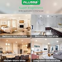 ALUSSO LED Süllyesztett Spotlámpa Szett 6db, IP44 Vízálló, 4W Szabályozható, 30mm Ultra Vékony, 3 Színhőmérséklet, Fürdőszobába 8
