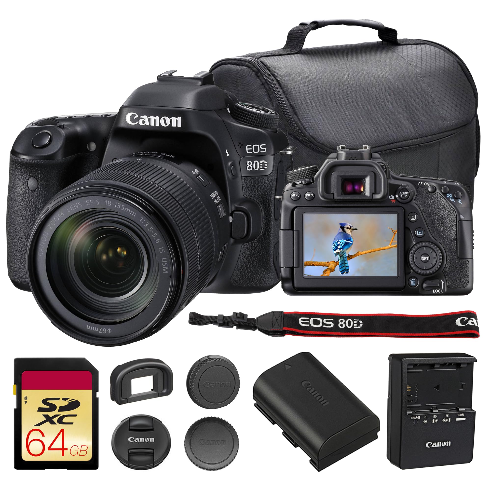 Amazon.com: Canon EOS 80D DSLR Camera with 18-135mm Lens Bundle