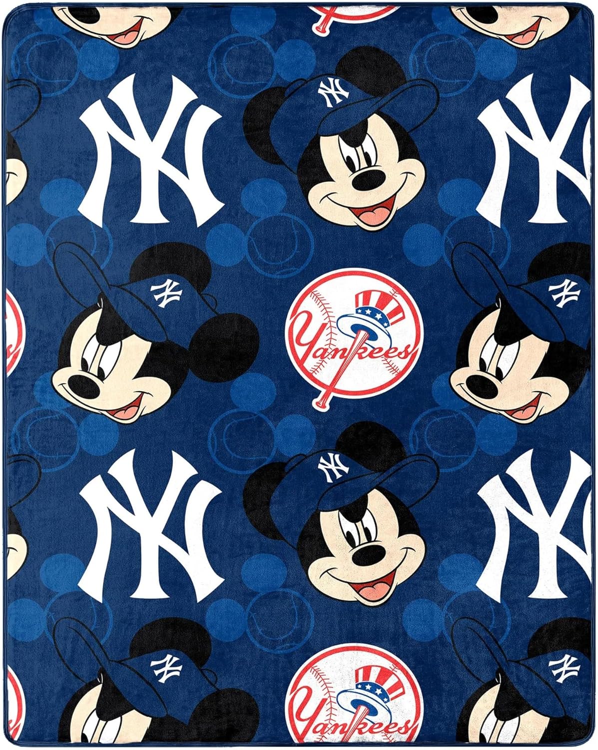 The Northwest Company 1COB/3121A/0020/RET: Disney-MLB 40X50 Silk Throw Blanket and Hugger Mickey - Yankees