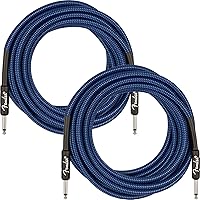 Vista 40 de Fender 10-Foot Professional Instrument Cable, Straight-Angle, Desert Camo - 2 Pack