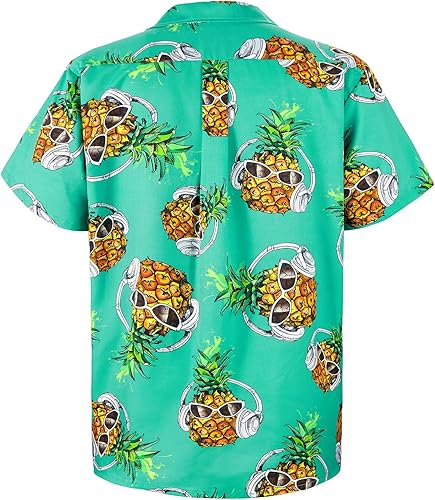 Miniatura 2 de Camisa hawaiana para hombre, de manga corta, para playa, tropical, verano, vacaciones, informal, con botones, camisa Aloha