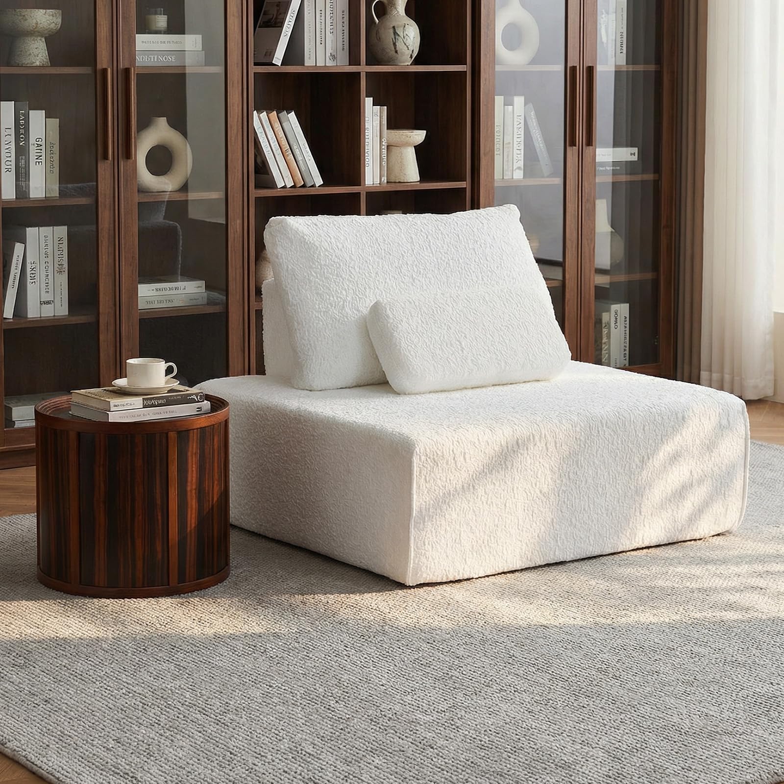 Modular Sectional Sofa Couch Boneless Single Sofa 1 Seat Couch with Deep Seat Memory Foam Cloud Chair with