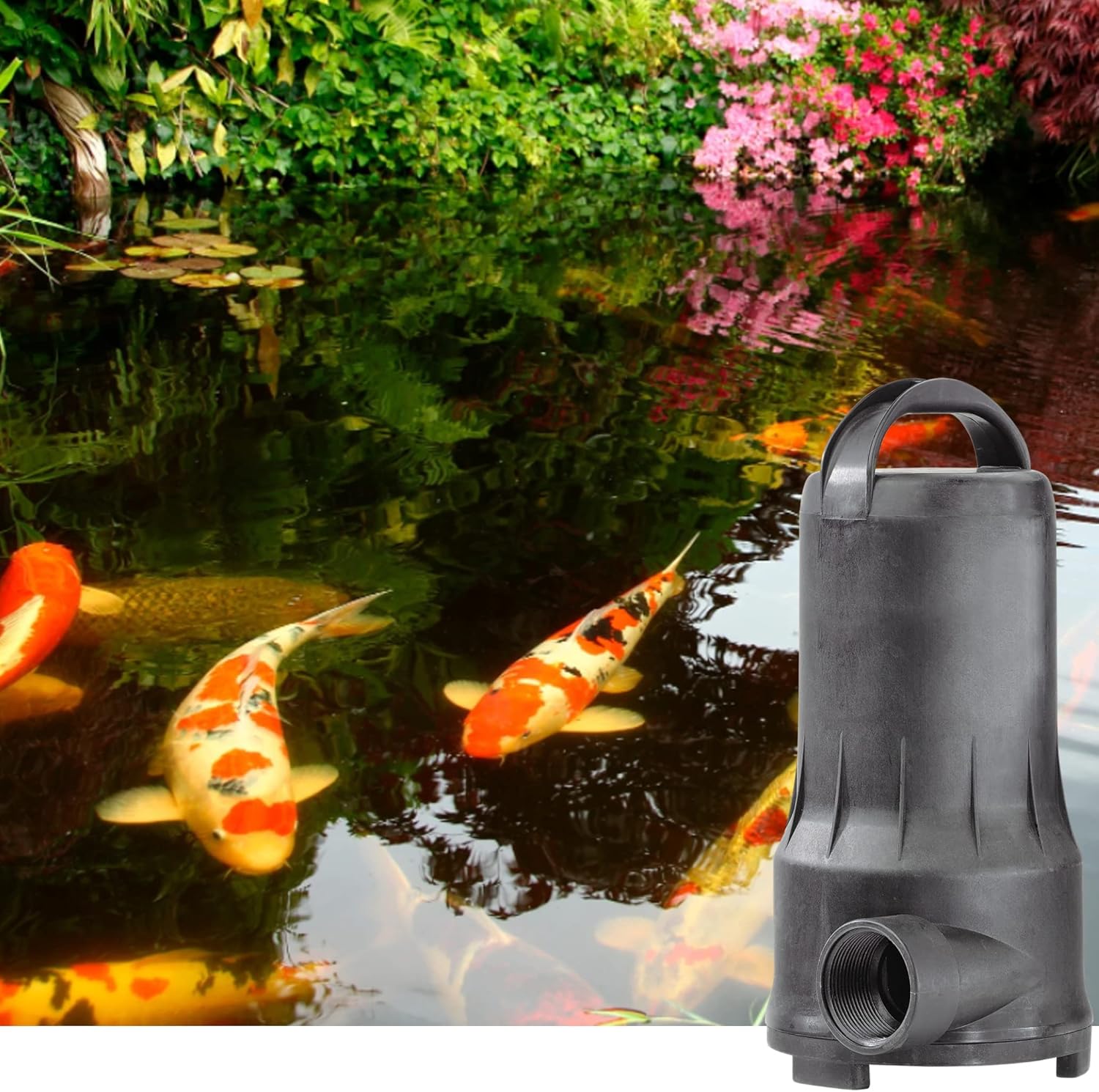 Little Giant PWM5200 115-Volt, 4080 GPH Submersible Wet Rotor Waterfall, Stream, Pond Pump with 20-Ft. Cord, Black, 517252