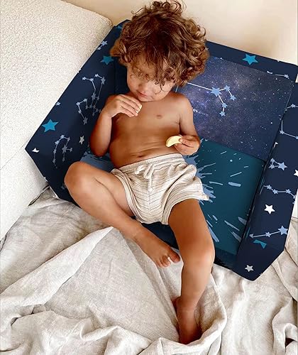 Miniatura 14 de Sofá y tumbona convertible 2 en 1 para niños, sofá abierto con cielo estrellado, silla para niños y niñas 09.23 - 10.22 (Libra),01.20 - 02.18