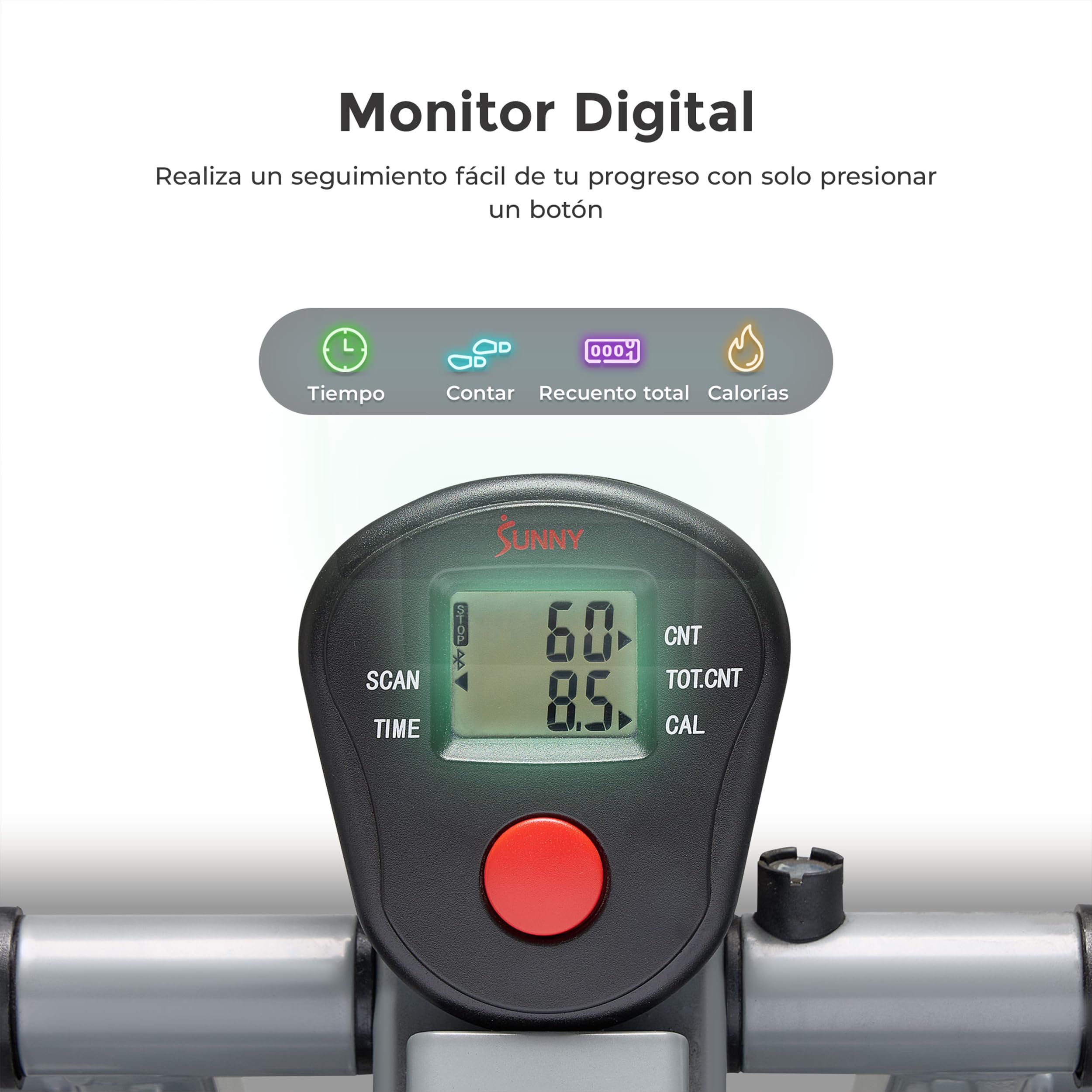 Sunny Health & Fitness Entrenador Elíptico Vertical 2 en 1 Interior, Máquina Compacta de Entrenamiento de Cuerpo Completo, Cross-Training en Casa para Brazos y Piernas, App SunnyFit Gratuita Opcional