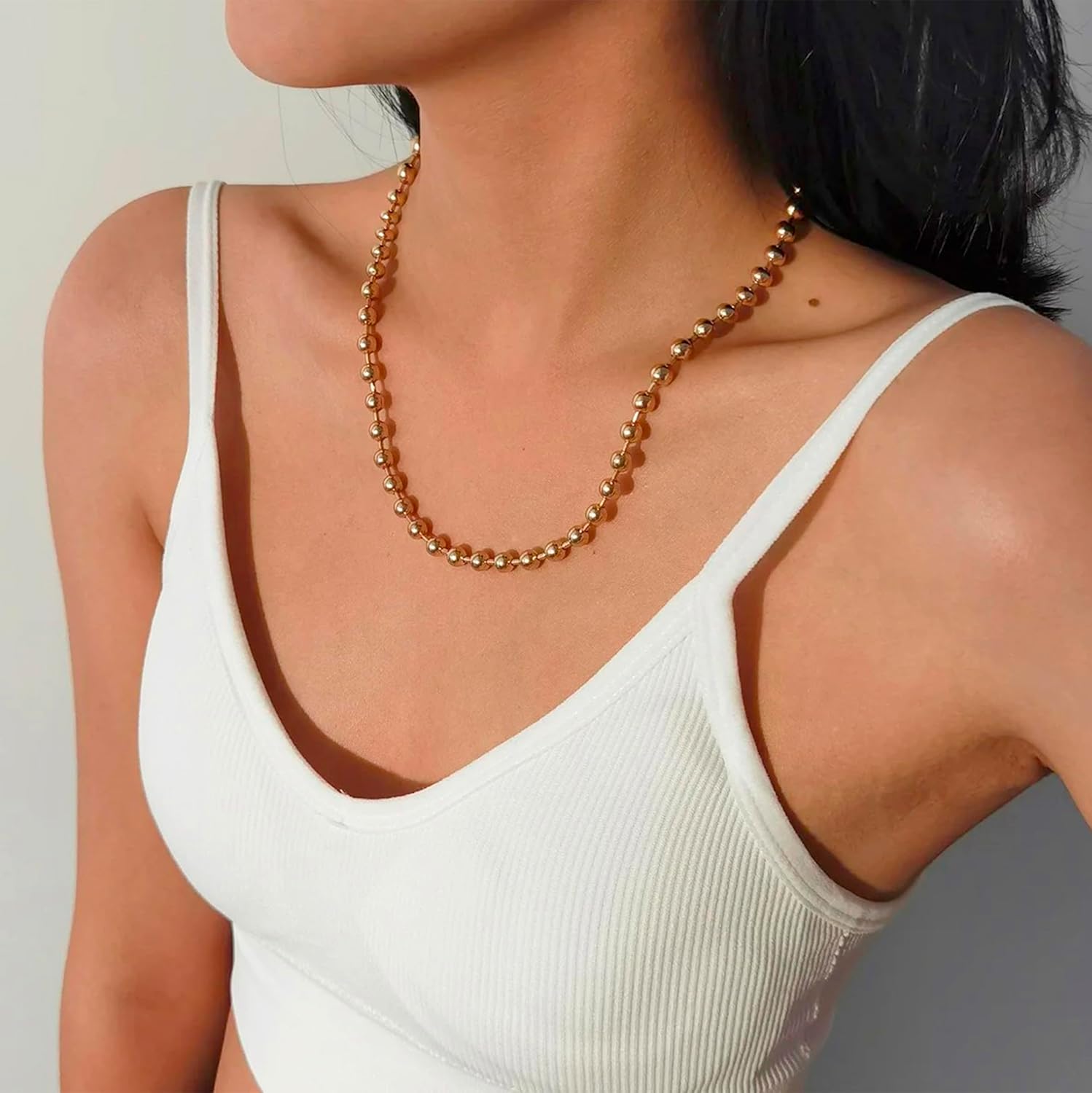 Collana Rosario con sfere sfaccettate in oro giallo 18kt – GIOIELLERIA CORVINO