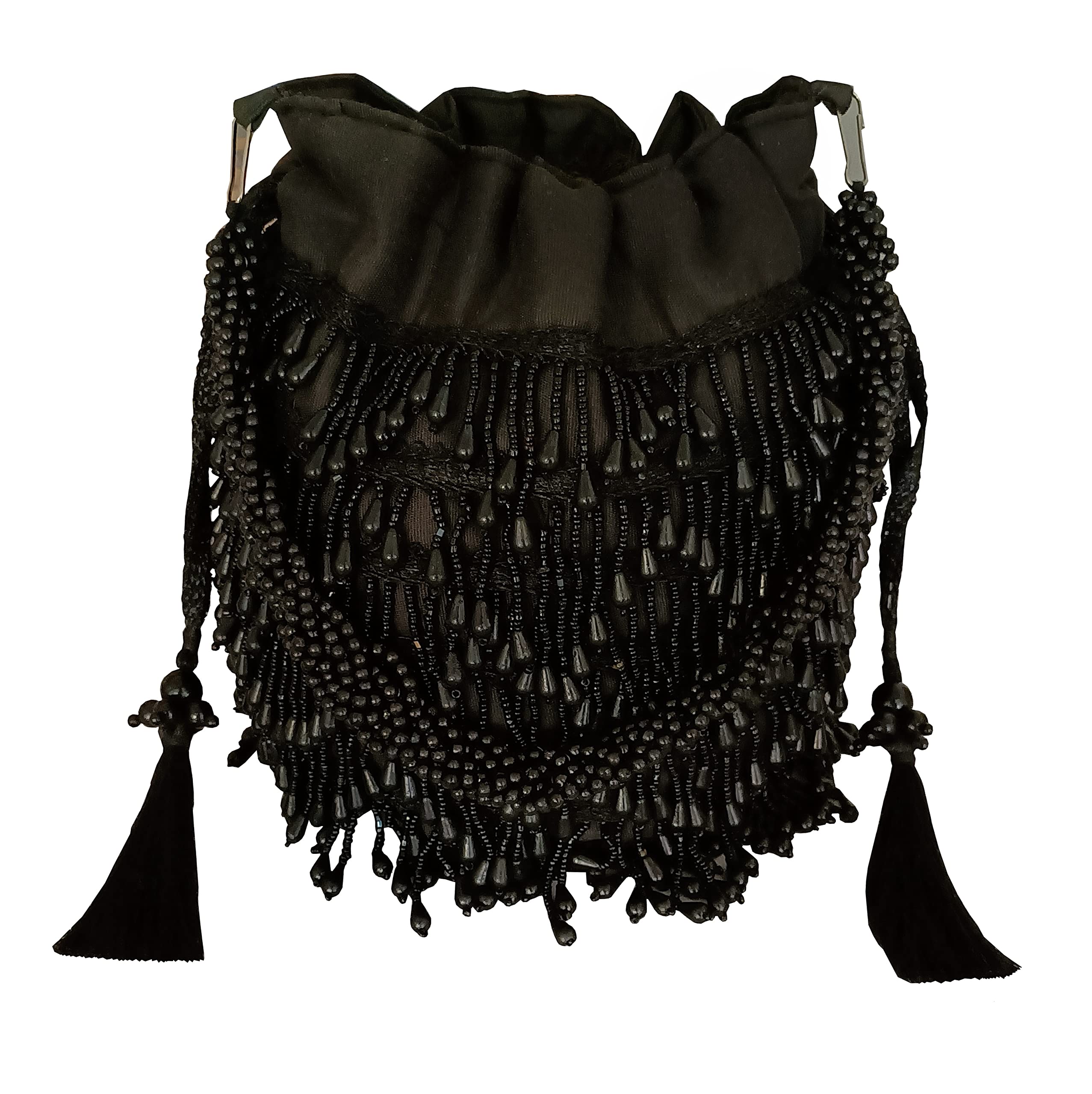 Beaded Tassel Fringes Potli Bag for Wedding-image-28
