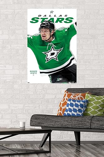 Miniatura 2 de Trends International NHL Dallas Stars Roope Hintz Feature Series 23 Póster de pared, 34 pulgadas de largo x 22.4 W, paquete de póster y montaje