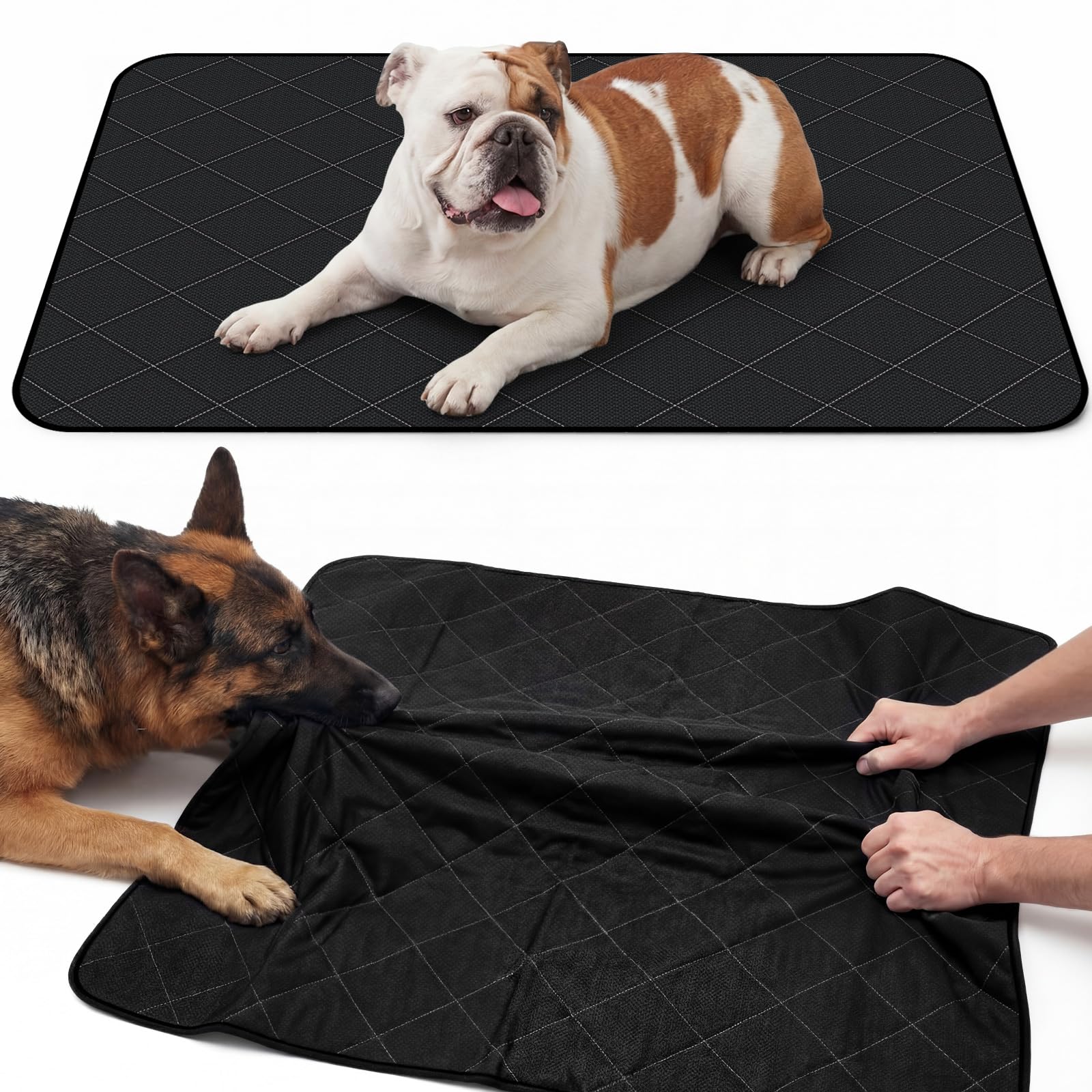 Yinkin Tapis de cage pour chien anti-mastication – 119,4 x 88,9 cm – Indestructible – Tapis de cage imperméable pour chiens de très grande taille, utilisation à l'intérieur ou en voiture, lavable en