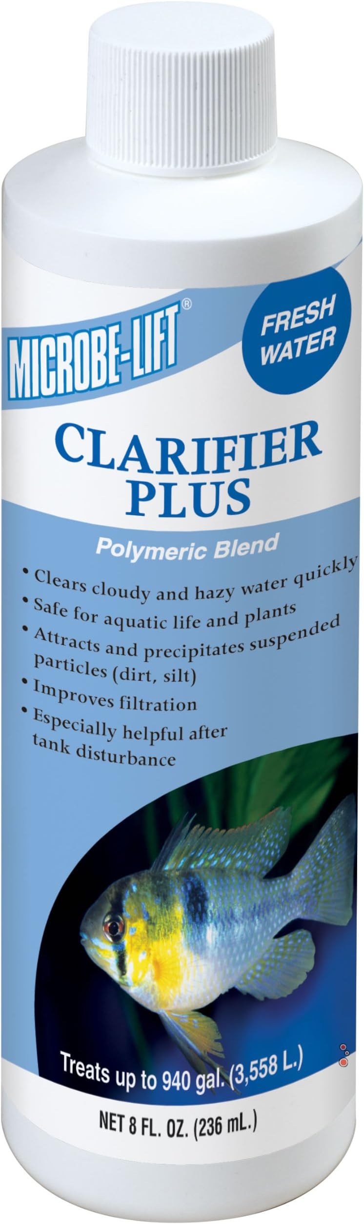 Ecological Labs AEL20074 Microbe Lift Fresh Water Clarifier Plus, 4-Ounce Clear, CPF04