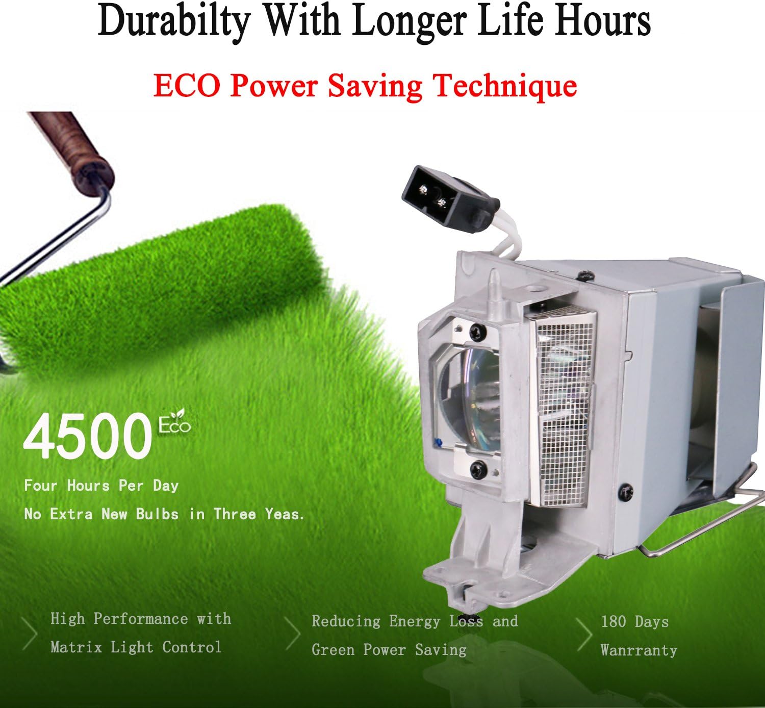 EWO'S BL-FP190E/SP.8VH01GC01 Projector Lamp Bulb for Optoma HD141X HD26 GT1080 GT1080darbee HD29darbee W316 DH1009 H182X S316 X316 Lamp Bulb Replacement