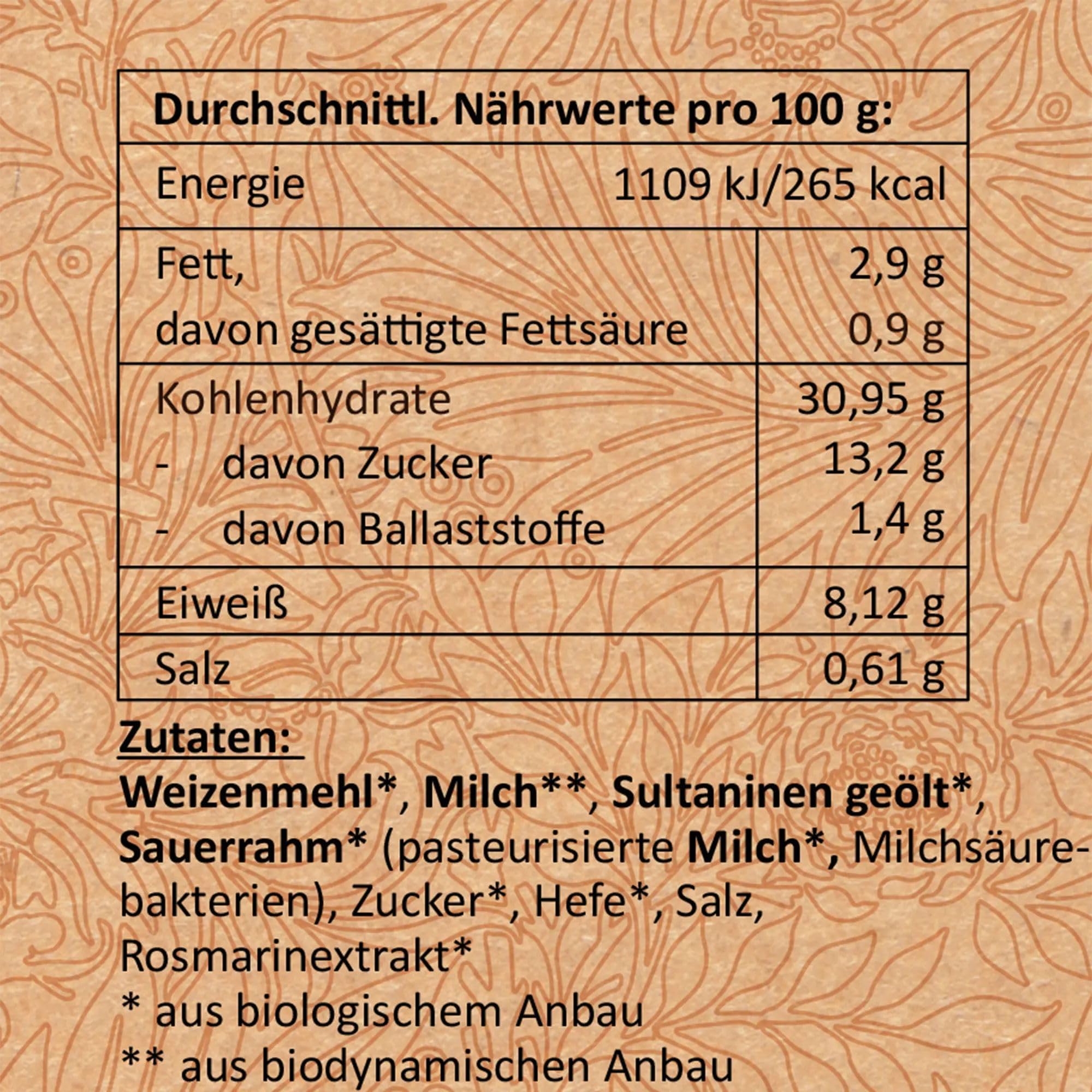 LANDSTREICHER BIO Dosenbrot, Rosinenbrot, 5 Jahre haltbar, 6er Pack (6 x 340g)