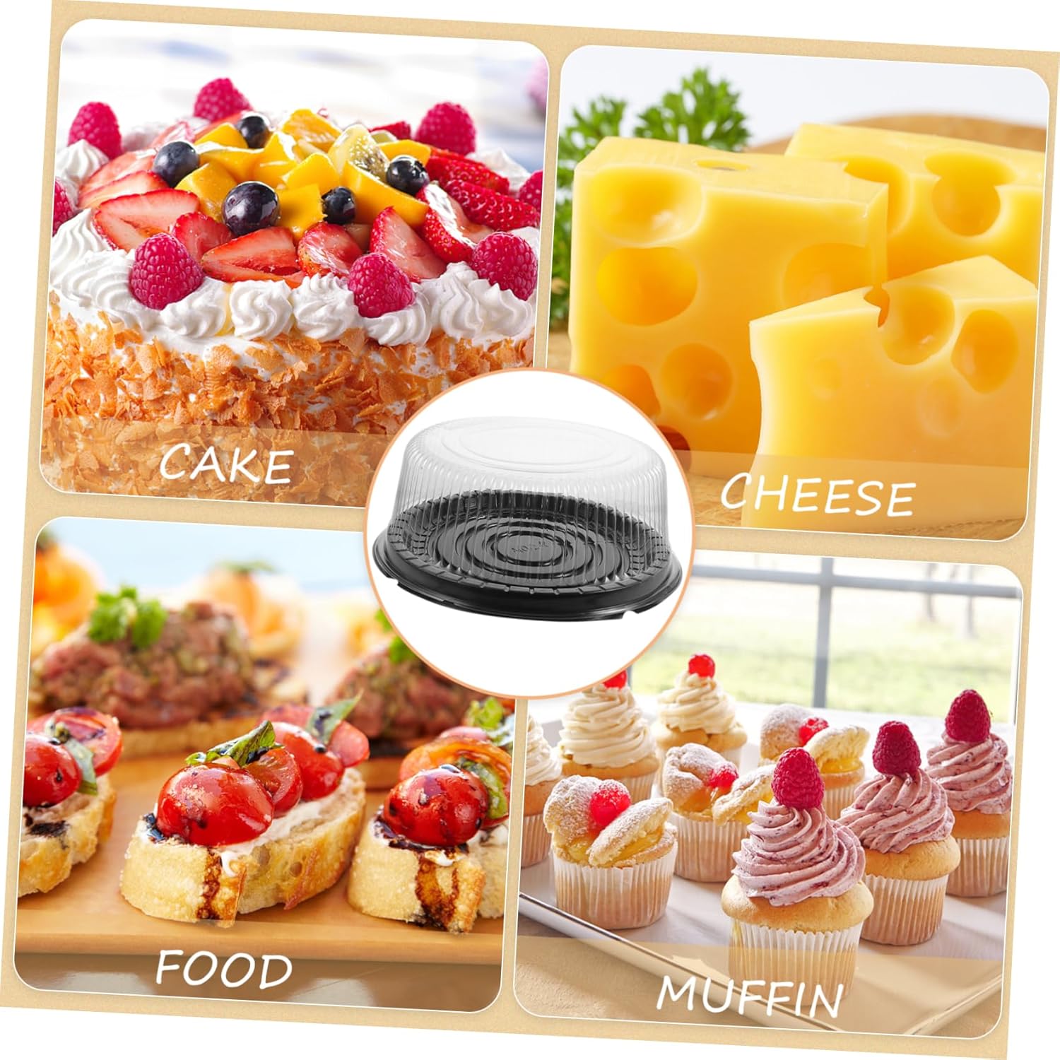 10Pcs Reusable Round Cake Boxes with Lids Plastic Cake Containers for Bakery Desserts Ideal for Storing and Transporting Cakes and Pastries