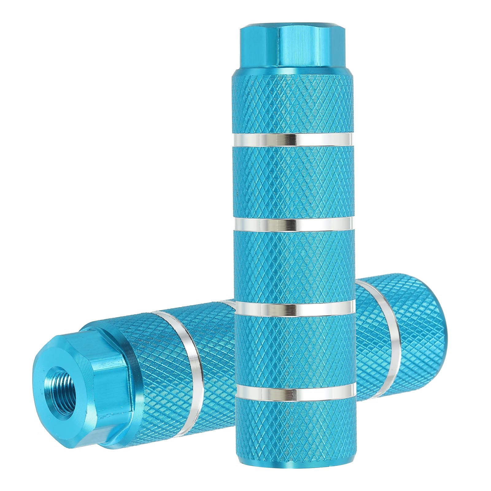 PATIKIL Aluminum Alloy Stripe Bike Pegs Fit 3/8 inch Axles