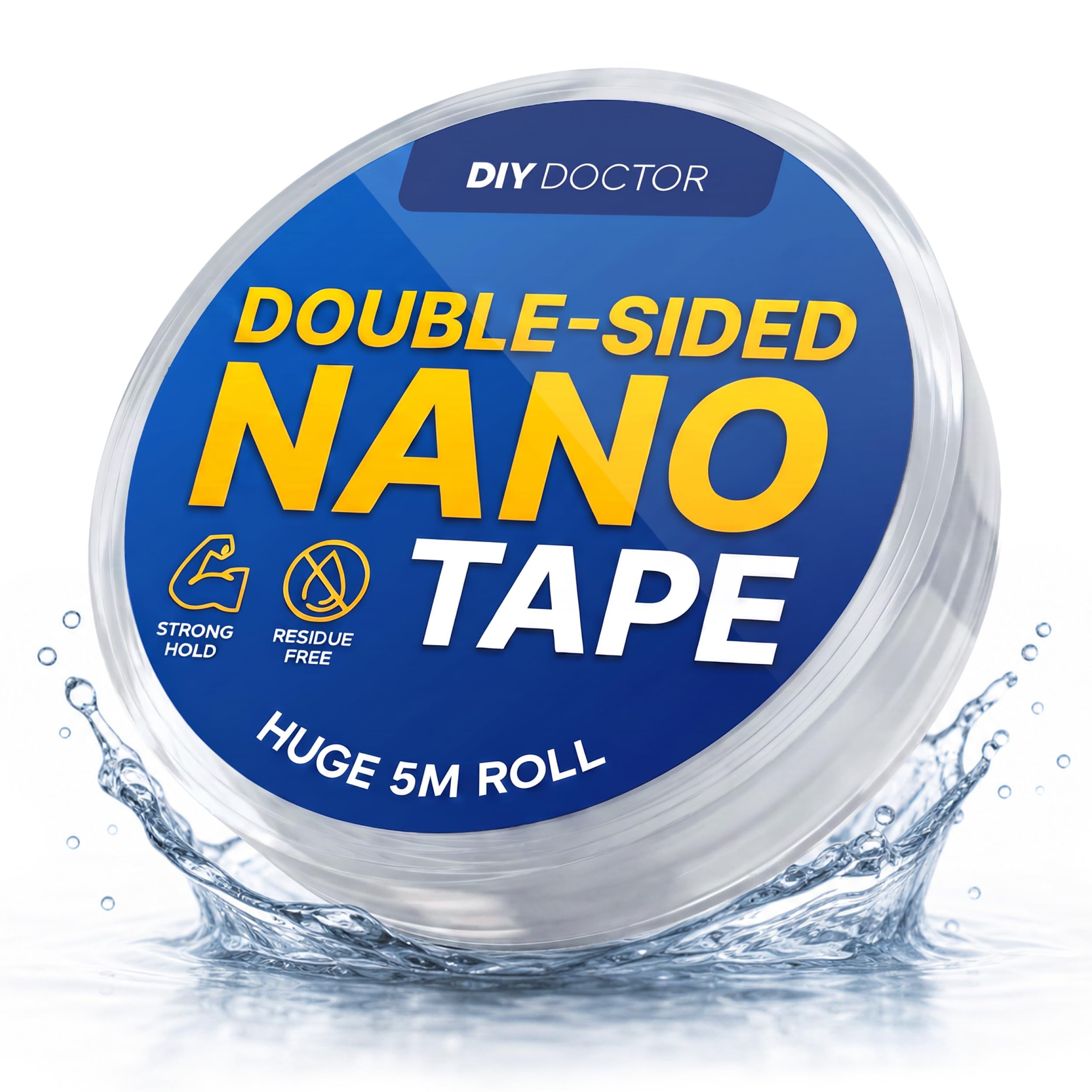 DIY Doctor Double Sided Nano Tape, 5m x 22mm Roll, 1 Pack